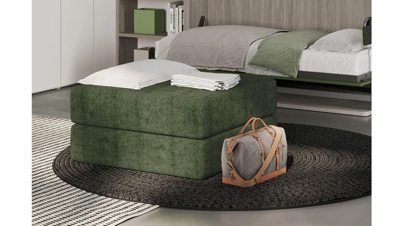 Pouf letto Inmotion in tessuto di Clever