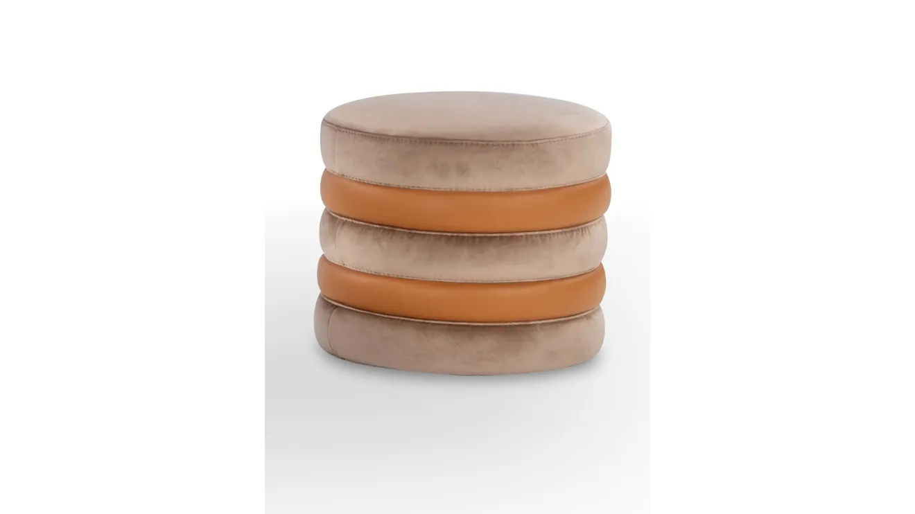 Pouf di design in tessuto Macarons di Calia