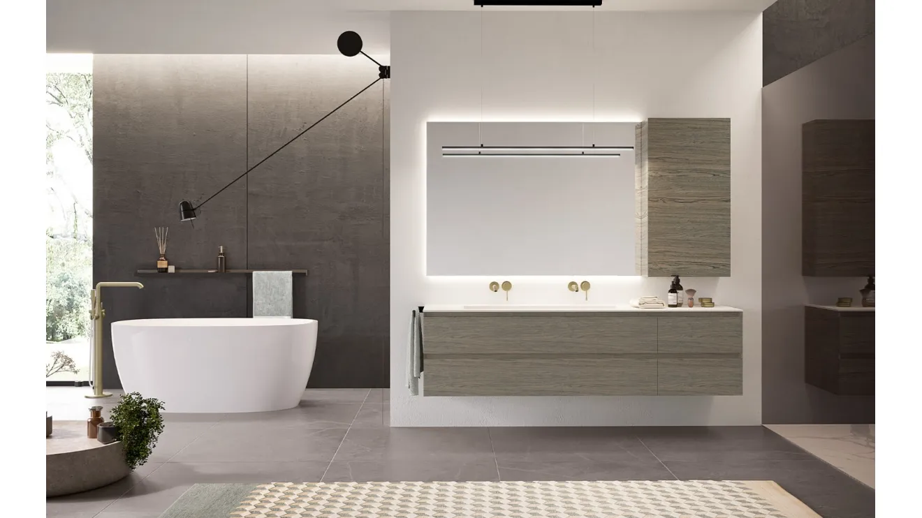 Mobile da Bagno sospeso in Rovere tinto Amsterdam Airy Edge 06 di RCR