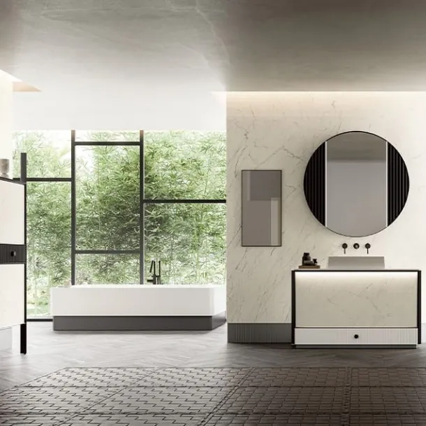 Mobile da Bagno Honey 02 in Laminam Statuarietto di Cerasa