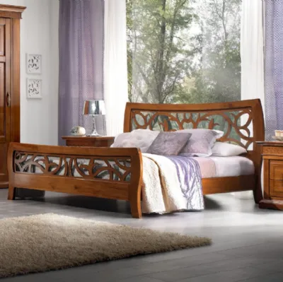 Letto Bernini FMG225 in legno traforato di Betamobili