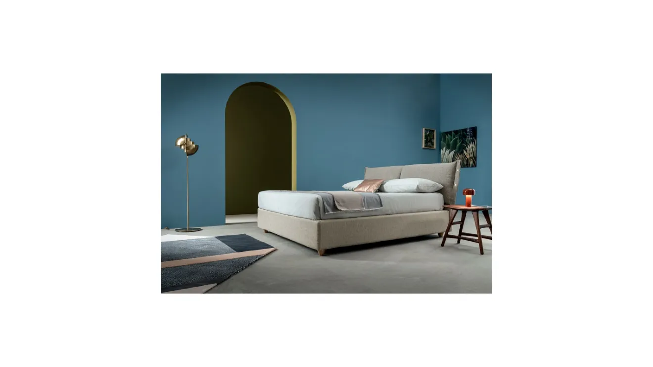 Letto in tessuto con contenitore Melrose di Ennerev