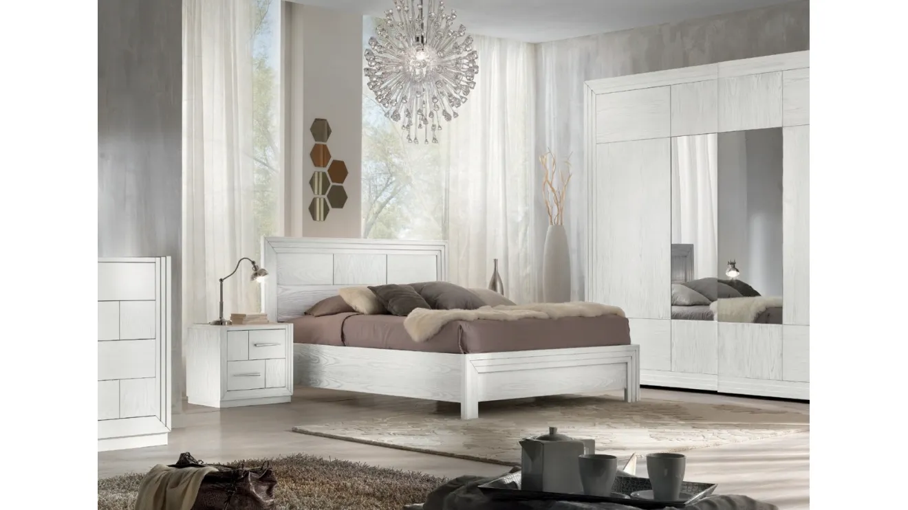 Letto Rubik FMG255 in legno con contenitore di Betamobili