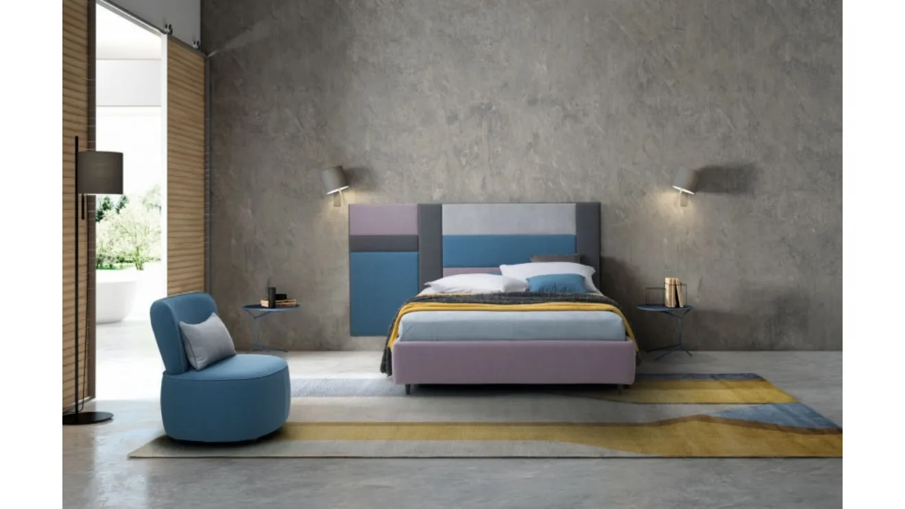 Letto singolo con testiera modulare Ground di Le Comfort