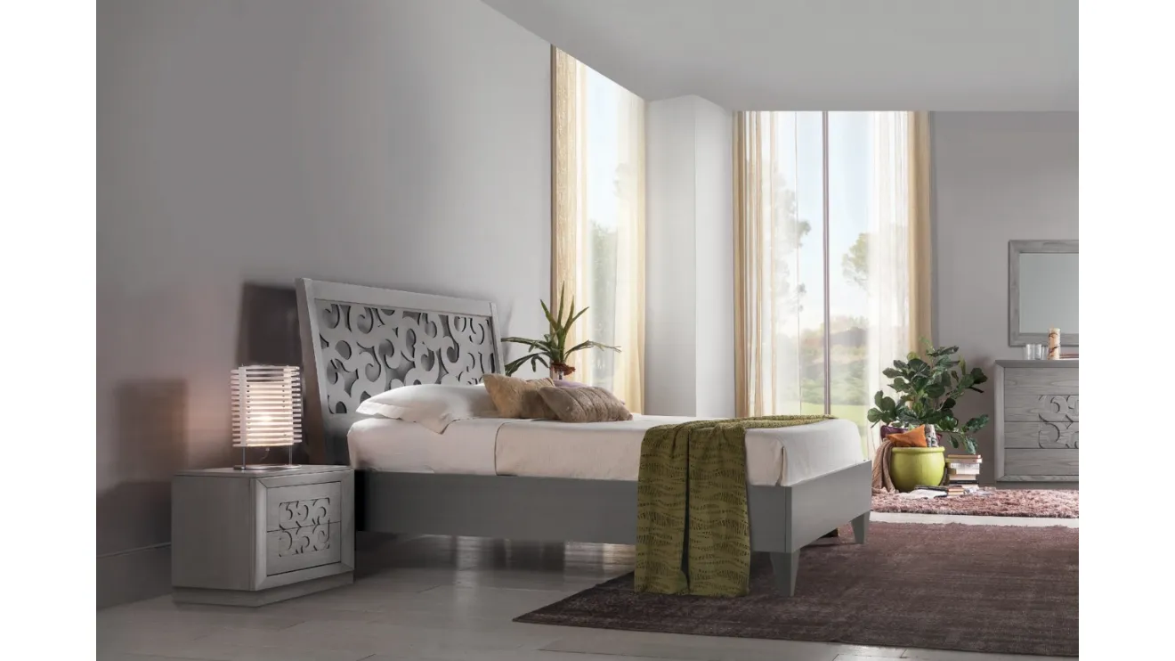 Letto Wind FMG718 in legno con box contenitore di Betamobili