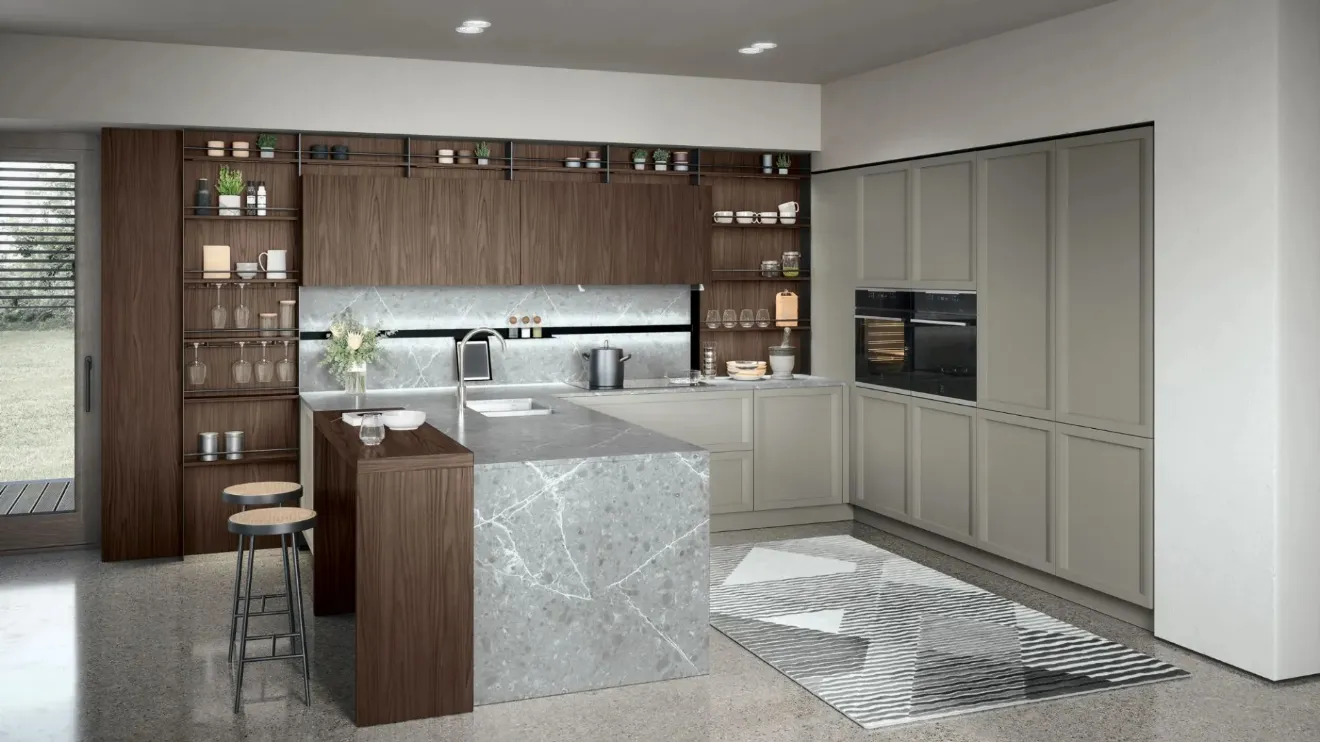 Cucina Classica con penisola Bellaria 03 di Forma Cucine