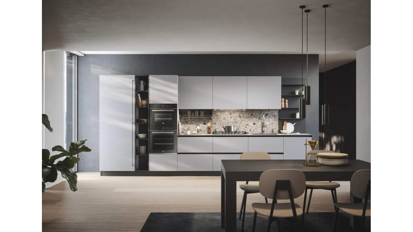 Cucina Moderna lineare Domino Composizione 09 di Prima Cucine