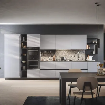 Cucina Moderna lineare Domino Composizione 09 di Prima Cucine