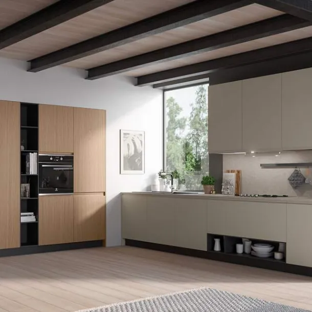 Cucina Moderna ad angolo Fly Composizione 05 di Prima Cucine