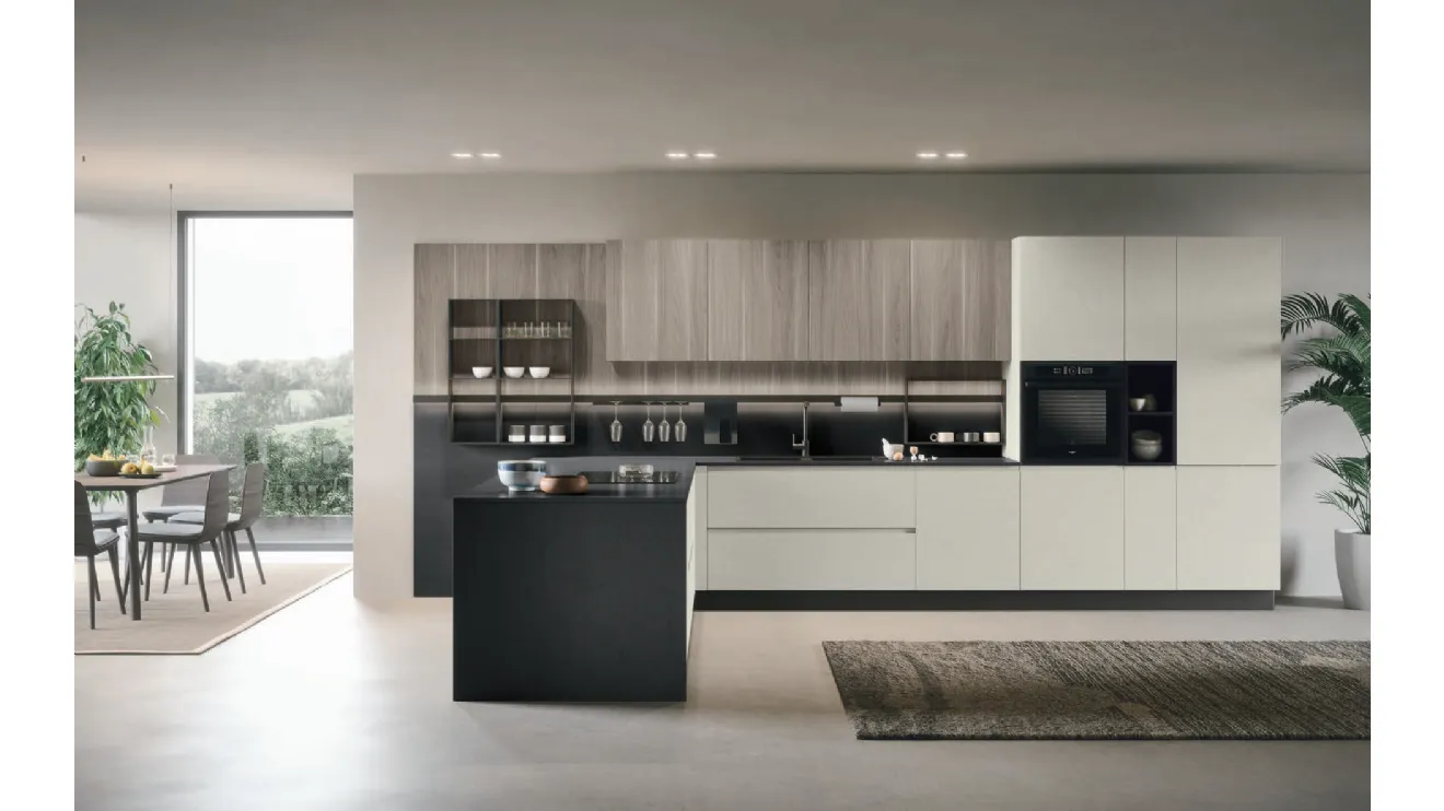 Cucina Moderna con penisola Joy 02 di Forma Cucine