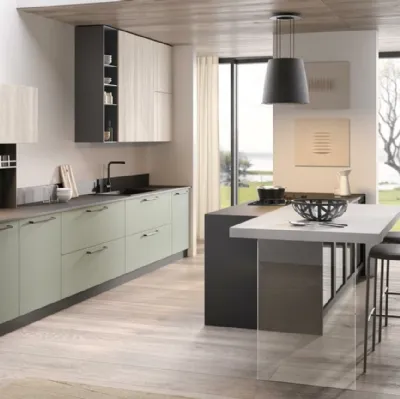 Cucina Moderna Korinna Rovere e Salvia di Evo Cucine