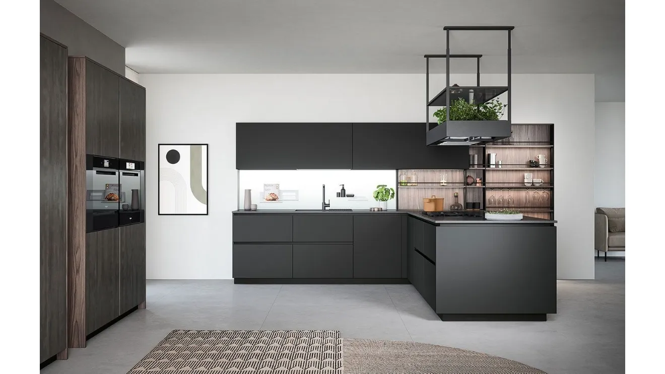 Cucina Moderna con penisola Trend Gola 01 di Forma Cucine