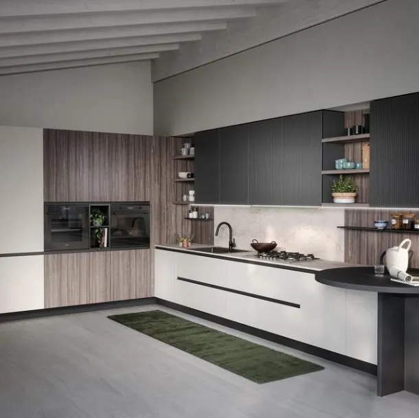 Cucina Moderna angolare Zoe Composizione 03 di Prima Cucine